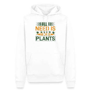 Besoin de plus de plantes - Sweat à capuche Premium bio Homme - blanc - Devant - Nico (187cm)