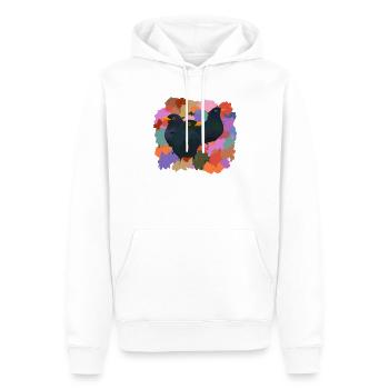 Trois oiseaux sympathiques par une belle journée d’automne - Sweat à capuche Premium bio Homme - blanc - Devant - Nico (187cm)