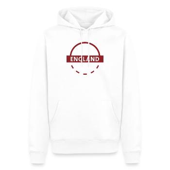Insigne rond avec l'emblème de l'Angleterre - Sweat à capuche Premium bio Homme - blanc - Devant - Nico (187cm)