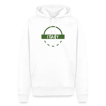 Logo rond de l’emblème vert de l’Italie - Sweat à capuche Premium bio Homme - blanc - Devant - Nico (187cm)