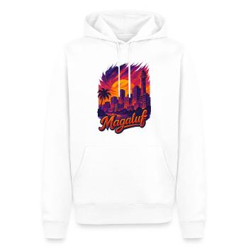 Magaluf Mallorca Malle Cadeau de Soleil de Vacances - Sweat à capuche Premium bio Homme - blanc - Devant - Nico (187cm)