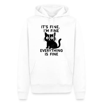Cat Memes Everything Is Okay Funny Cat - Men’s Premium Organic Hoodie - white - Front - Nico (187cm)