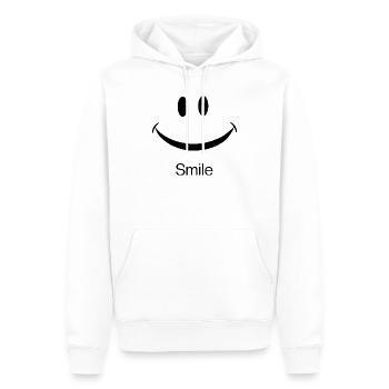 Minimalistische Augenpaar - Männer Premium Bio Hoodie - Weiß - Vorne - Nico (187cm)