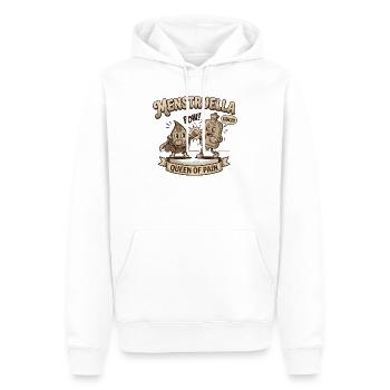 Menstruella Boxkampf – Wärmflasche Retro Design - Männer Premium Bio Hoodie - Weiß - Vorne - Nico (187cm)