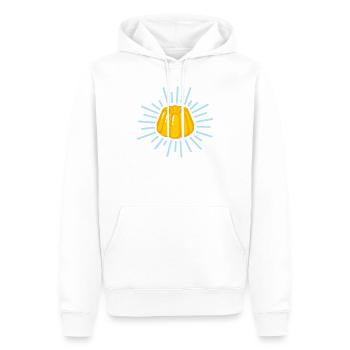 pudding - Men’s Premium Organic Hoodie - white - Front - Nico (187cm)