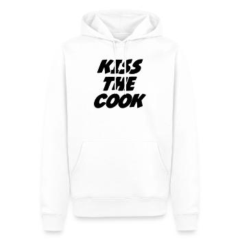 Embrasse le cuisinier - cuisine - Sweat à capuche Premium bio Homme - blanc - Devant - Nico (187cm)