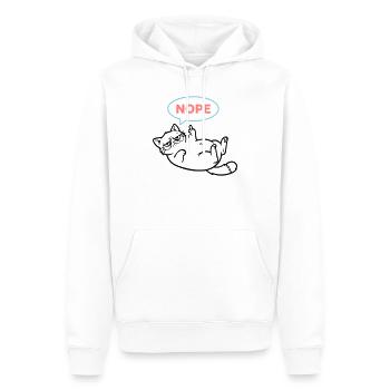 Chat Nope Bulle de Dialogue Colorée - Sweat à capuche Premium bio Homme - blanc - Devant - Nico (187cm)