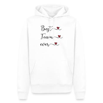 Best Team ever - Männer Premium Bio Hoodie - Weiß - Vorne - Nico (187cm)