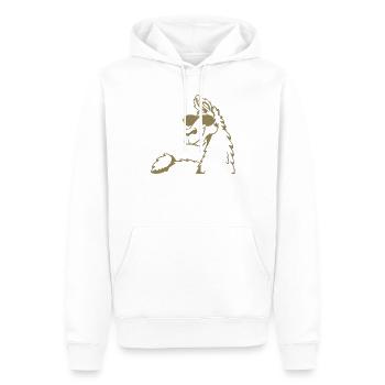 Silhouette de lunettes de soleil Cool Llama Alpaga - Sweat à capuche Premium bio Homme - blanc - Devant - Nico (187cm)