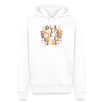 Solar Eclipse Squad 2026 - Männer Premium Bio Hoodie - Weiß - Vorne - Nico (187cm)