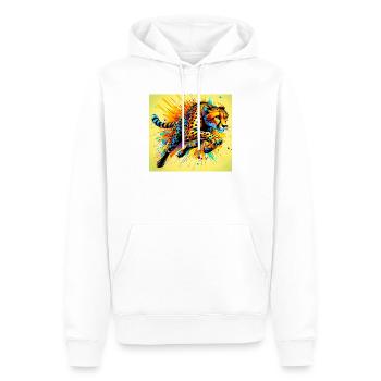 cheetah - Men’s Premium Organic Hoodie - white - Front - Nico (187cm)