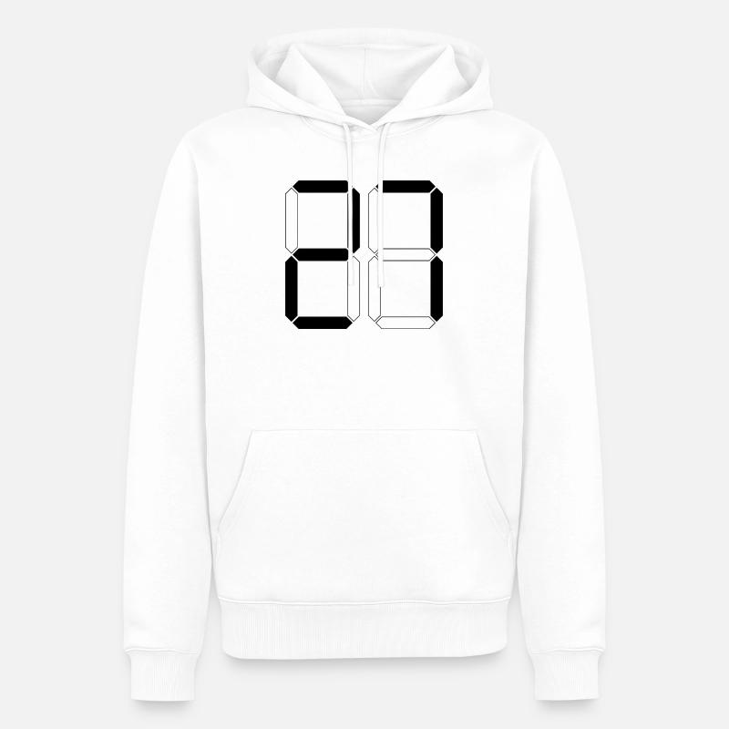 NUMMER 27 Siebenundzwanzig Geschenk Digital - Männer Premium Bio Hoodie - Weiß