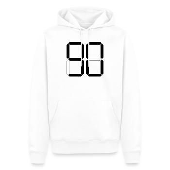 NUMBER 90 Ninety Gift Digital - Men’s Premium Organic Hoodie - white - Front - Nico (187cm)