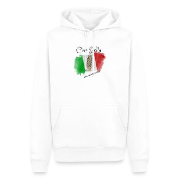 Leaning Tower on Italian Flag Brush - Men’s Premium Organic Hoodie - white - Front - Nico (187cm)