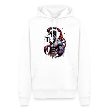 Scorpion_Astro_Homme - Männer Premium Bio Hoodie - Weiß - Vorne - Nico (187cm)