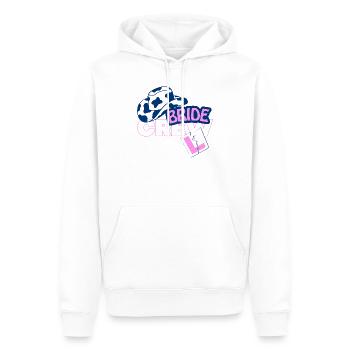 Bride Crew Zylinder Pink Akzent - Männer Premium Bio Hoodie - Weiß - Vorne - Nico (187cm)