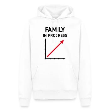 Family In Progress (Pregnant / Parents / 2C) - Men’s Premium Organic Hoodie - white - Front - Nico (187cm)