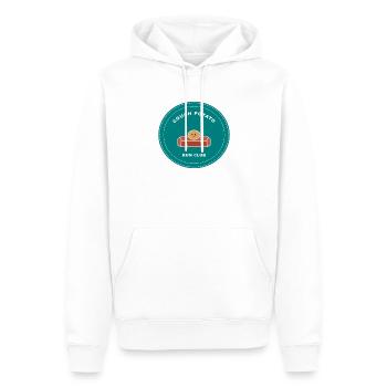Couch Potato Run Club - Männer Premium Bio Hoodie - Weiß - Vorne - Nico (187cm)