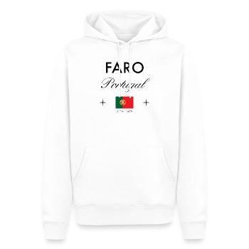 Faro Portugal coordonne un souvenir de voyage - Sweat à capuche Premium bio Homme - blanc - Devant - Nico (187cm)