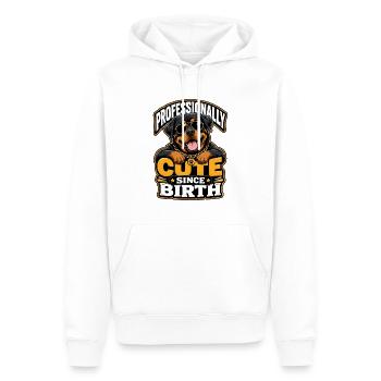 Rottweiler - Men’s Premium Organic Hoodie - white - Front - Nico (187cm)