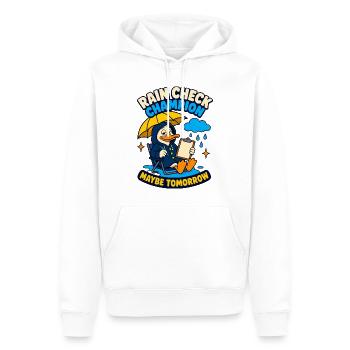 Rain Check Champion – Maybe tomorrow - Men’s Premium Organic Hoodie - white - Front - Nico (187cm)
