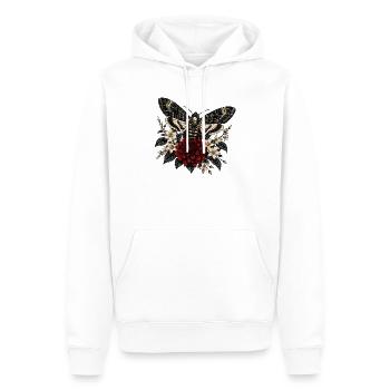 Acherontia Atropos – Death’s-Head Hawkmoth - Sweat à capuche Premium bio Homme - blanc - Devant - Nico (187cm)