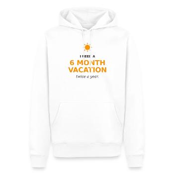 Urlaub ganzes Jahr - Männer Premium Bio Hoodie - Weiß - Vorne - Nico (187cm)