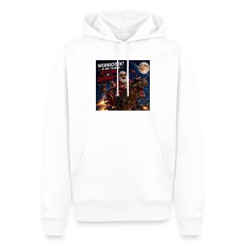 Liefernacht Weihnachtsmann Dino Humor Spruch Wild - Männer Premium Bio Hoodie - Weiß - Vorne - Nico (187cm)