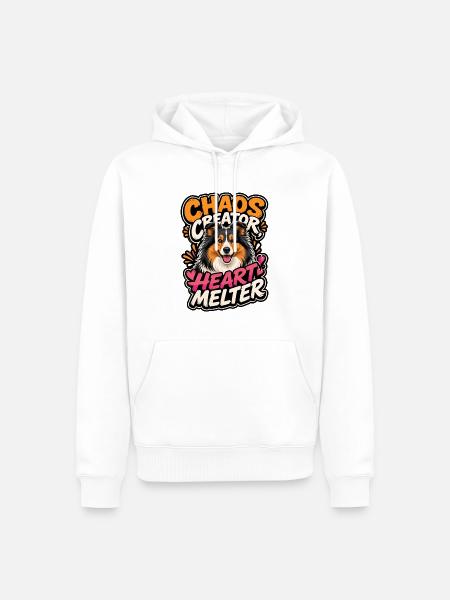 Shetland Shepherd - Männer Premium Bio Hoodie - Weiß