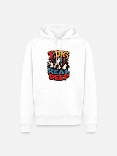 Boston Terrier - Männer Premium Bio Hoodie - Weiß