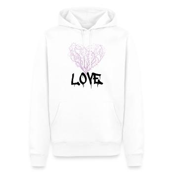 grafittitree - Männer Premium Bio Hoodie - Weiß - Vorne - Nico (187cm)