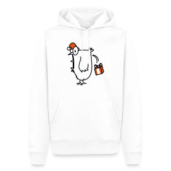 poussin de noël poulet de noël - Sweat à capuche Premium bio Homme - blanc - Devant - Nico (187cm)