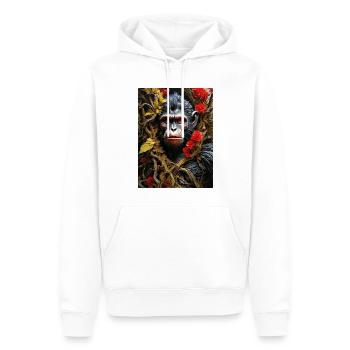 Gruselige Pflanzen Affe 1.6 - Männer Premium Bio Hoodie - Weiß - Vorne - Nico (187cm)