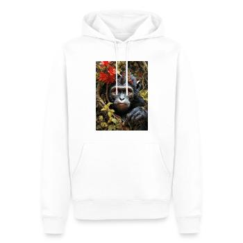 Gruselige Pflanzen Affe 1.13 - Männer Premium Bio Hoodie - Weiß - Vorne - Nico (187cm)