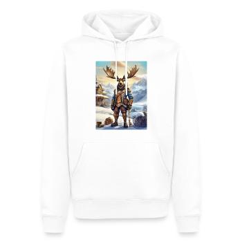 Steampunk Winterlandschaft Elch 1.10 - Männer Premium Bio Hoodie - Weiß - Vorne - Nico (187cm)