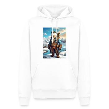 Steampunk Winterlandschaft Eisbär 1.4 - Männer Premium Bio Hoodie - Weiß - Vorne - Nico (187cm)