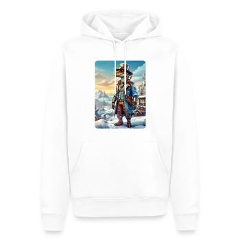 Steampunk Winterlandschaft Dino 1.6 - Männer Premium Bio Hoodie - Weiß - Vorne - Nico (187cm)