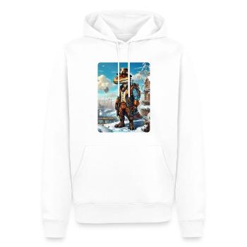 Steampunk Winterlandschaft Dino 1.10 - Männer Premium Bio Hoodie - Weiß - Vorne - Nico (187cm)