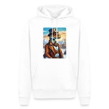 Steampunk Winterlandschaft Dino 1.18 - Männer Premium Bio Hoodie - Weiß - Vorne - Nico (187cm)