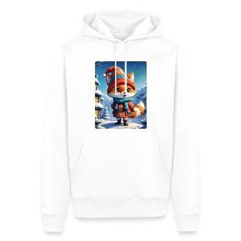 Anime Winterlandschaft Fuchs 1.3 - Männer Premium Bio Hoodie - Weiß - Vorne - Nico (187cm)