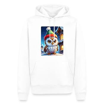Anime Winterlandschaft Eule 1.1 - Männer Premium Bio Hoodie - Weiß - Vorne - Nico (187cm)