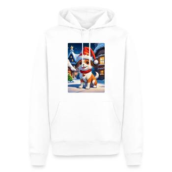Anime Winterlandschaft Hund 1.4 - Männer Premium Bio Hoodie - Weiß - Vorne - Nico (187cm)