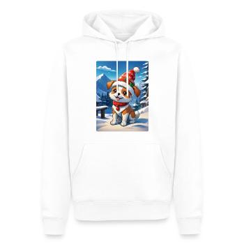 Anime Winterlandschaft Hund 1.9 - Männer Premium Bio Hoodie - Weiß - Vorne - Nico (187cm)