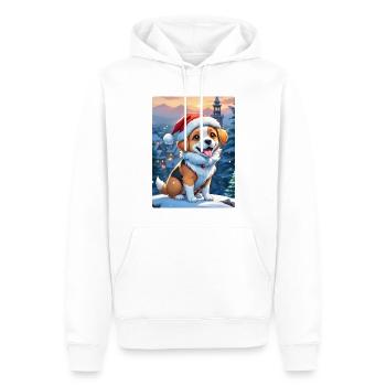 Anime Winterlandschaft Hund 1.8 - Männer Premium Bio Hoodie - Weiß - Vorne - Nico (187cm)