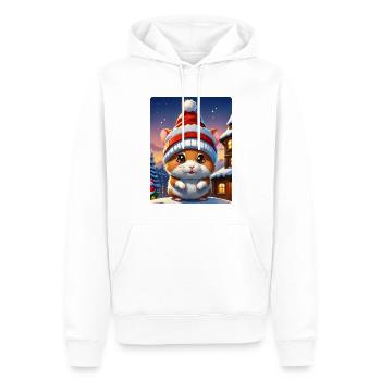 Anime Paysage D’hiver Hamster 1.4 - Sweat à capuche Premium bio Homme - blanc - Devant - Nico (187cm)