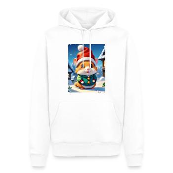 Anime Paysage D’hiver Hamster 1.6 - Sweat à capuche Premium bio Homme - blanc - Devant - Nico (187cm)