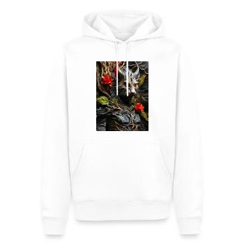 Gruselige Pflanzen Ratte 1.1 - Männer Premium Bio Hoodie - Weiß - Vorne - Nico (187cm)