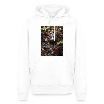 Gruselige Pflanzen Ratte 1.5 - Männer Premium Bio Hoodie - Weiß - Vorne - Nico (187cm)