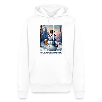 Bière de bonhomme de neige de Noël 2.6 - Sweat à capuche Premium bio Homme - blanc - Devant - Nico (187cm)