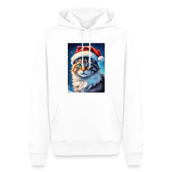 Paysage d’hiver Cat 3.3 - Sweat à capuche Premium bio Homme - blanc - Devant - Nico (187cm)